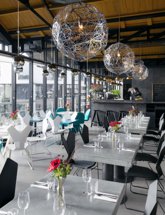 Restaurant with resin floors