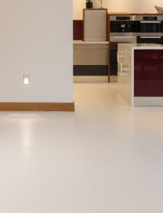 White resin floors