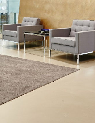 Poured resin office floors