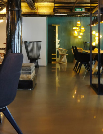 Resin floors in Tom Dixon Shop