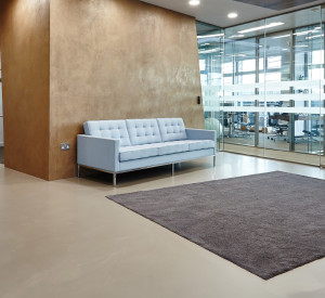 Poured resin office floors