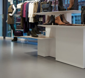 Resin retail flooring