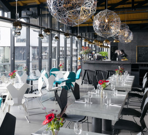 Restaurant with resin floors