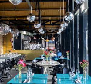 Restaurant with resin floors