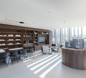 apartment with a seamless resin floor