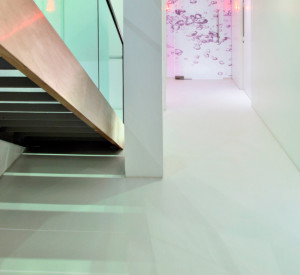 Spa white resin floors