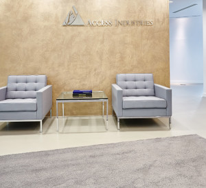 Poured resin office floors