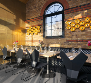 Restaurant with resin floors