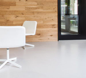 Poured resin office floors