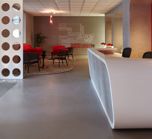 Poured resin floors at Twickenham Studios