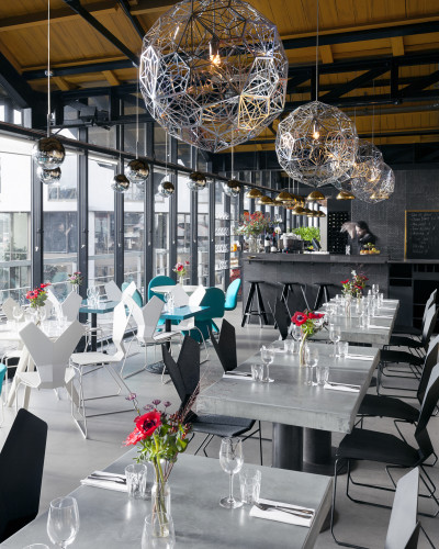 Restaurant with resin floors