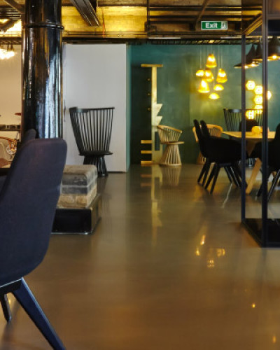 Resin floors in Tom Dixon Shop